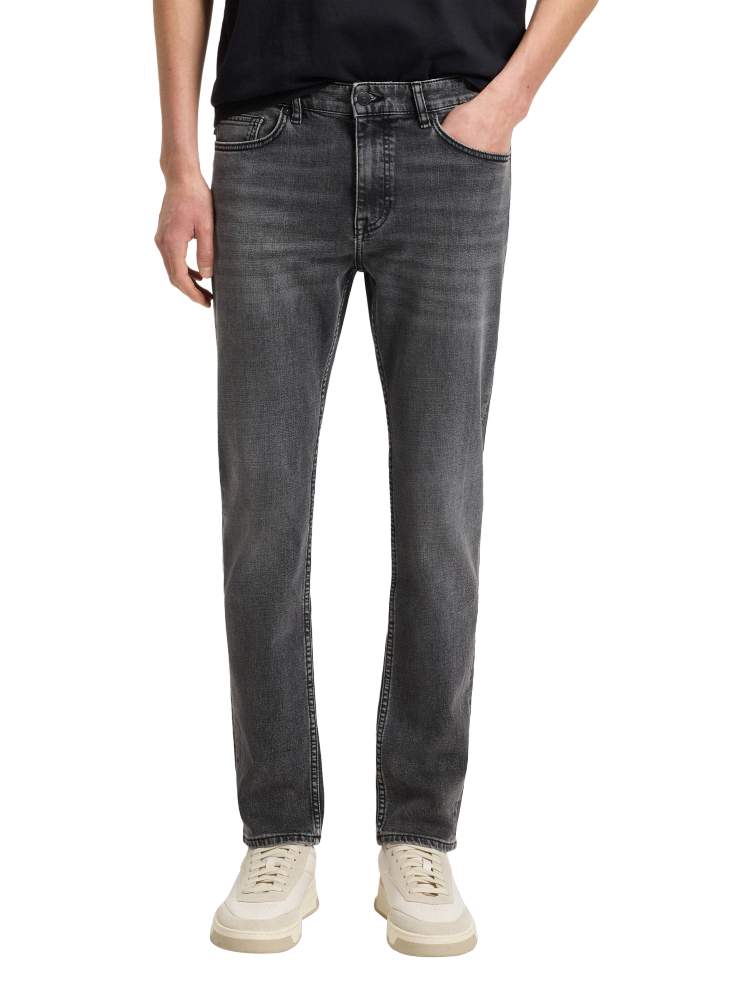 Product image 1 of 6, which shows HUGO BOSS BOSS Slim Fit Jeans, Charcoal, 32R