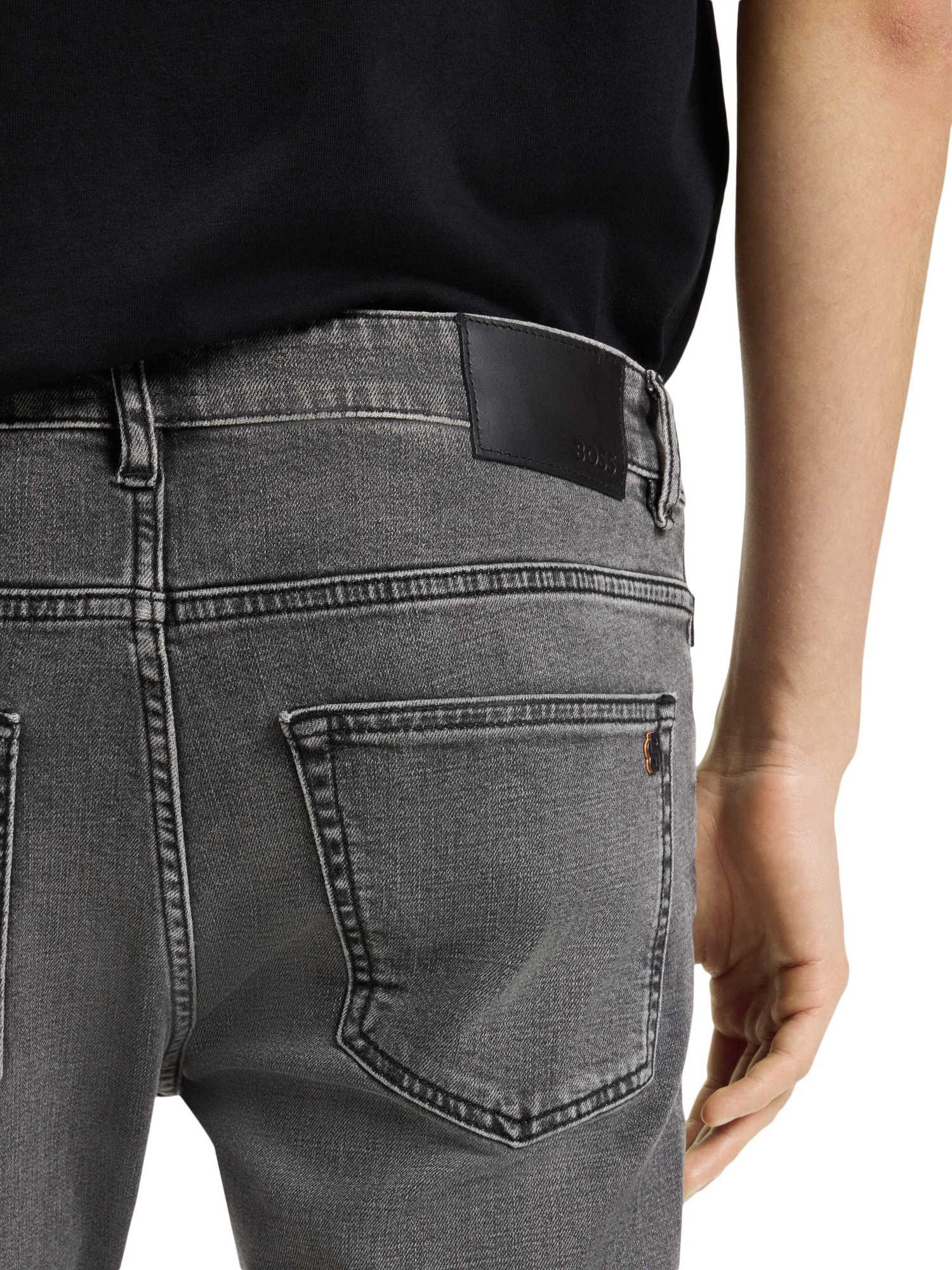 Product image 5 of 6, which shows HUGO BOSS BOSS Slim Fit Jeans, Charcoal, 32R