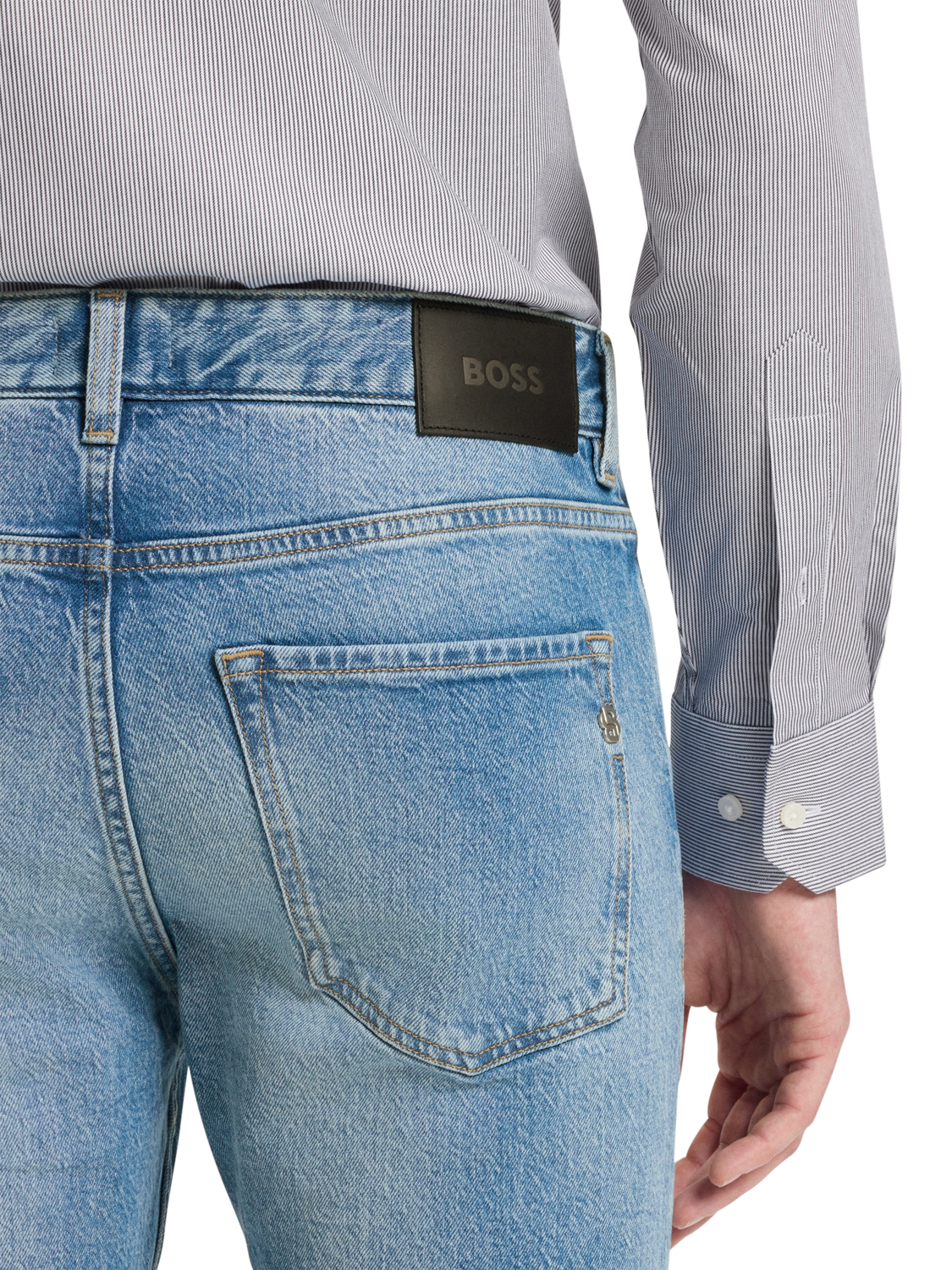 Product image 5 of 6, which shows BOSS Slim Fit Jeans, Bright Blue, 32R