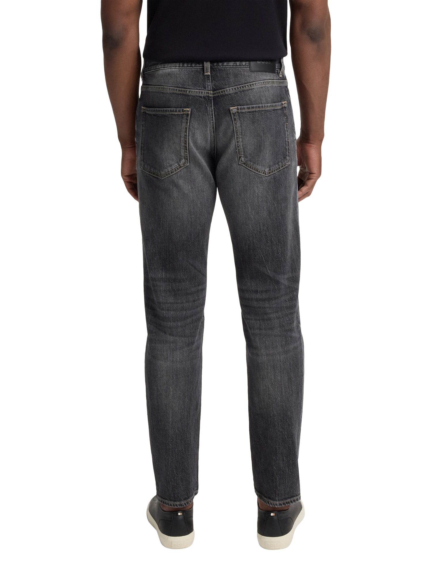 Product image 2 of 5, which shows BOSS Cotton Blend Denim Jeans, Charcoal, 36R