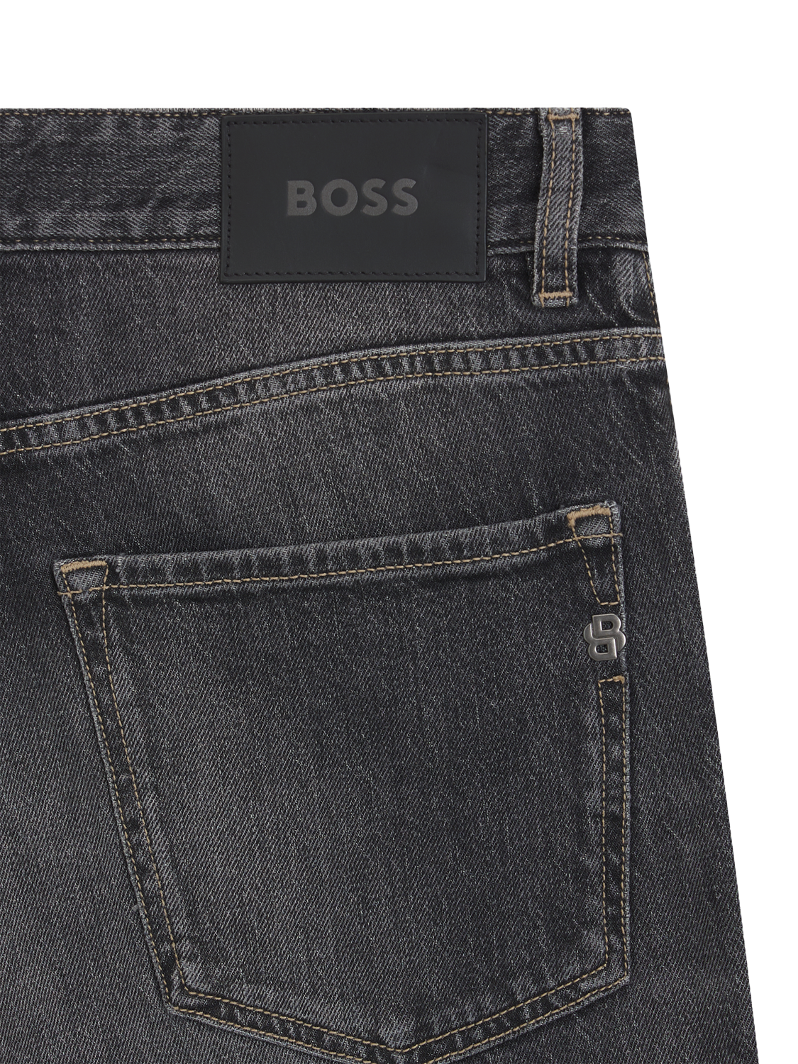 Product image 5 of 5, which shows BOSS Cotton Blend Denim Jeans, Charcoal, 36R