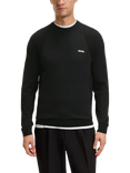 BOSS Cotton Blend Crew Neck Jumper, Black/Multi