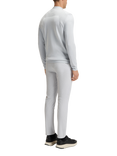 BOSS Zip Neck Cotton Blend Jumper, Grey/Multi