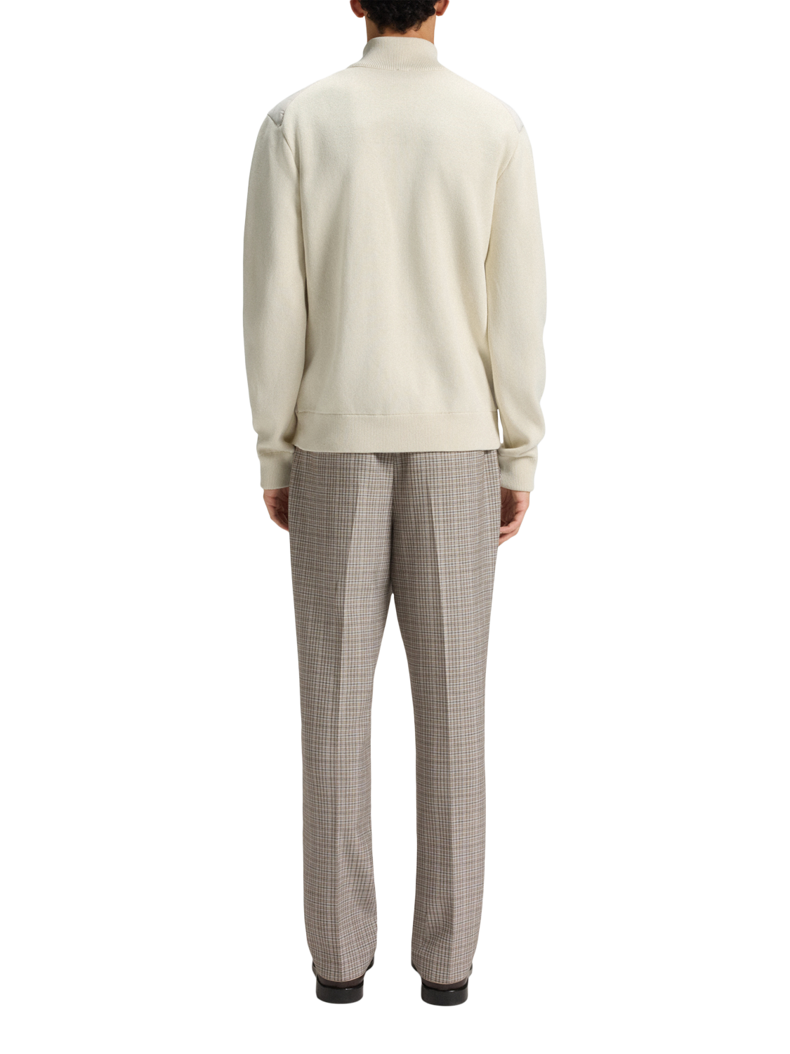 Product image 2 of 6, which shows HUGO BOSS Funnel Neck Cardigan, Open White, S