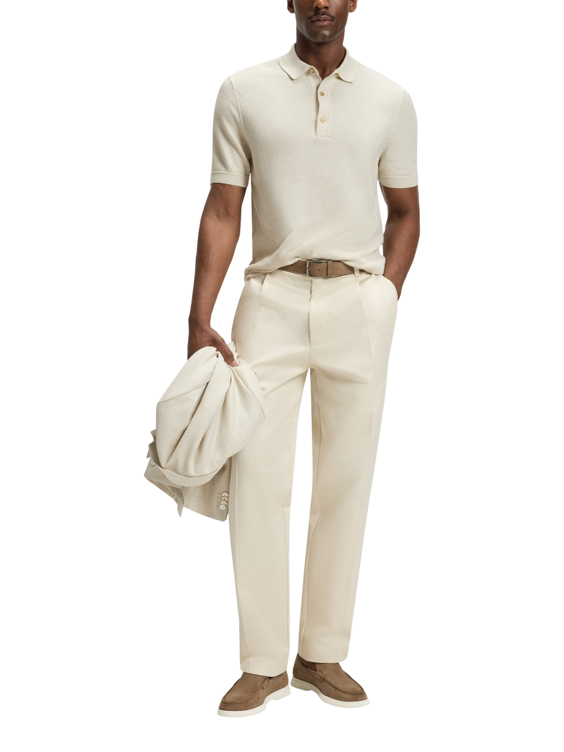 Product image 3 of 5, which shows HUGO BOSS BOSS Black Heritage Polo Shirt, Open White, M