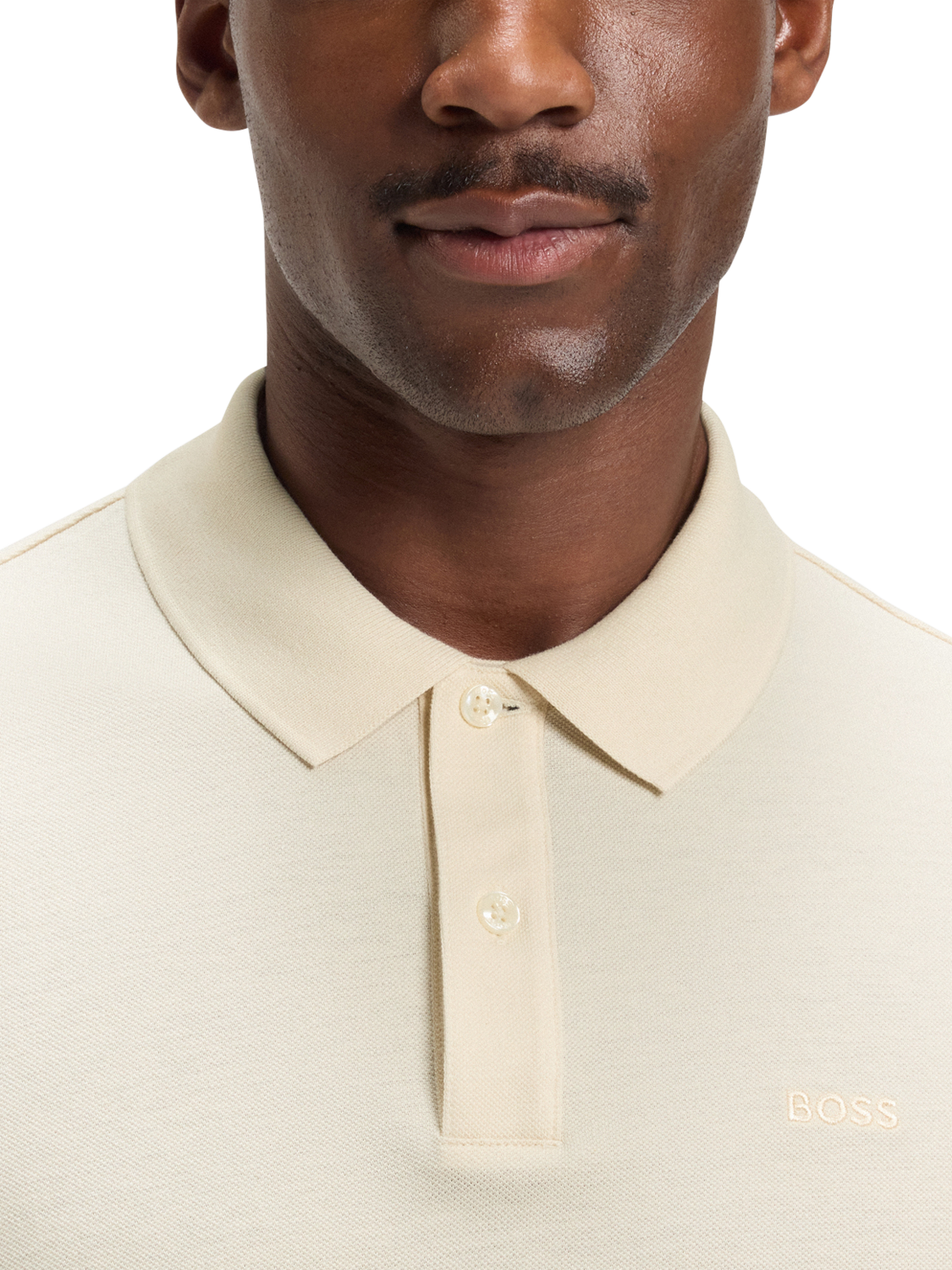 Product image 5 of 5, which shows BOSS Pallas Regular Fit Polo Shirt, Natural, S