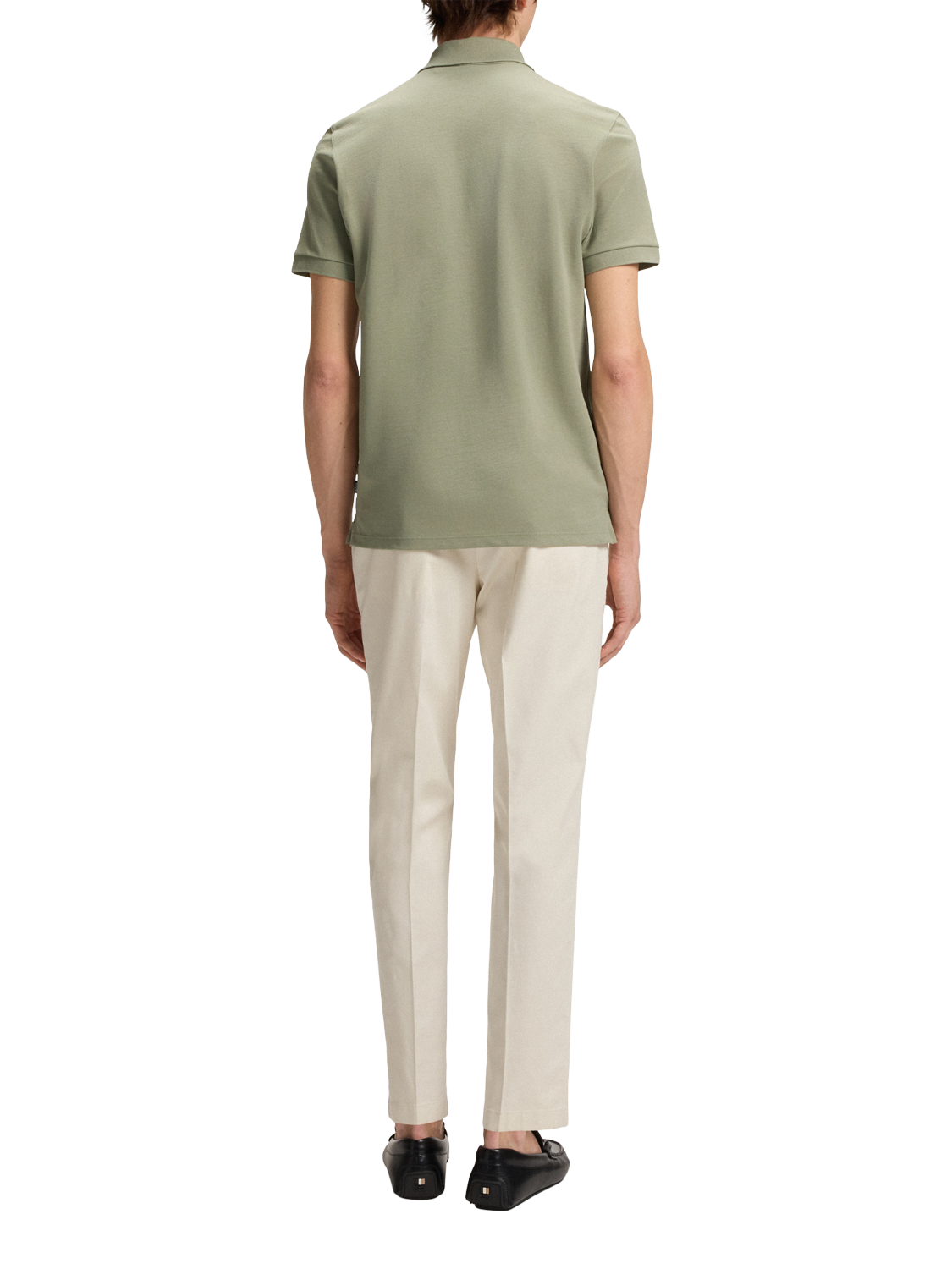 Product image 2 of 5, which shows HUGO BOSS BOSS Logo Cotton Polo Shirt, Light Green, L