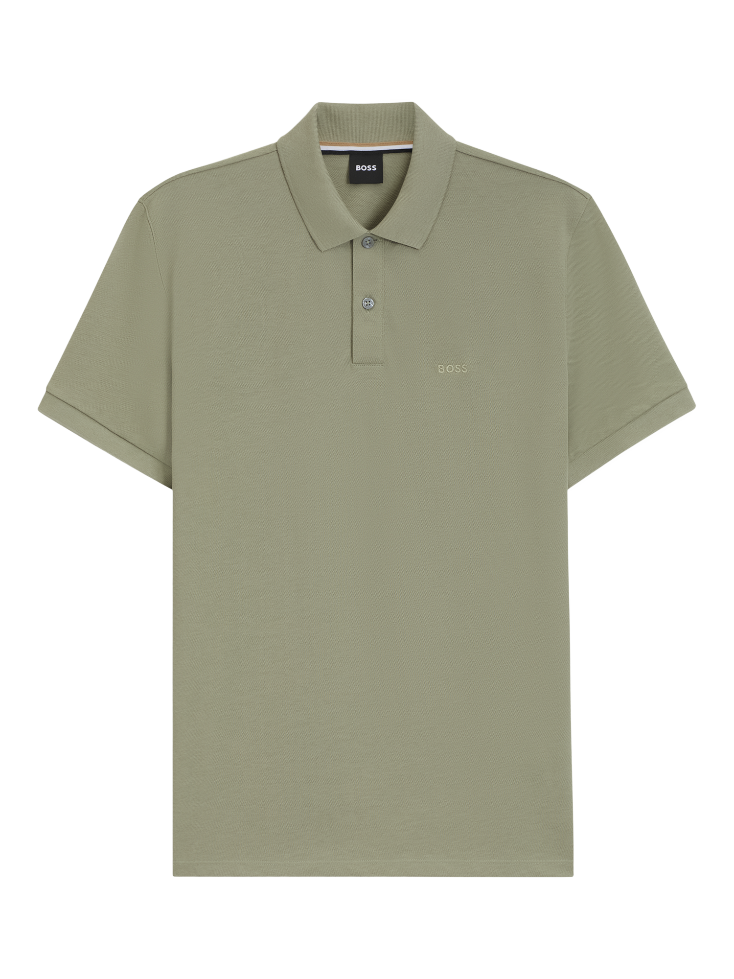 Product image 4 of 5, which shows HUGO BOSS BOSS Logo Cotton Polo Shirt, Light Green, L