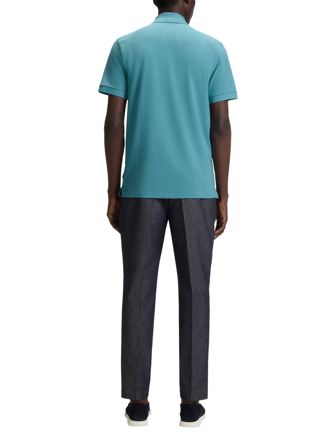 Product image 2 of 5, which shows HUGO BOSS BOSS Logo Cotton Polo Shirt, Blue/Multi, L