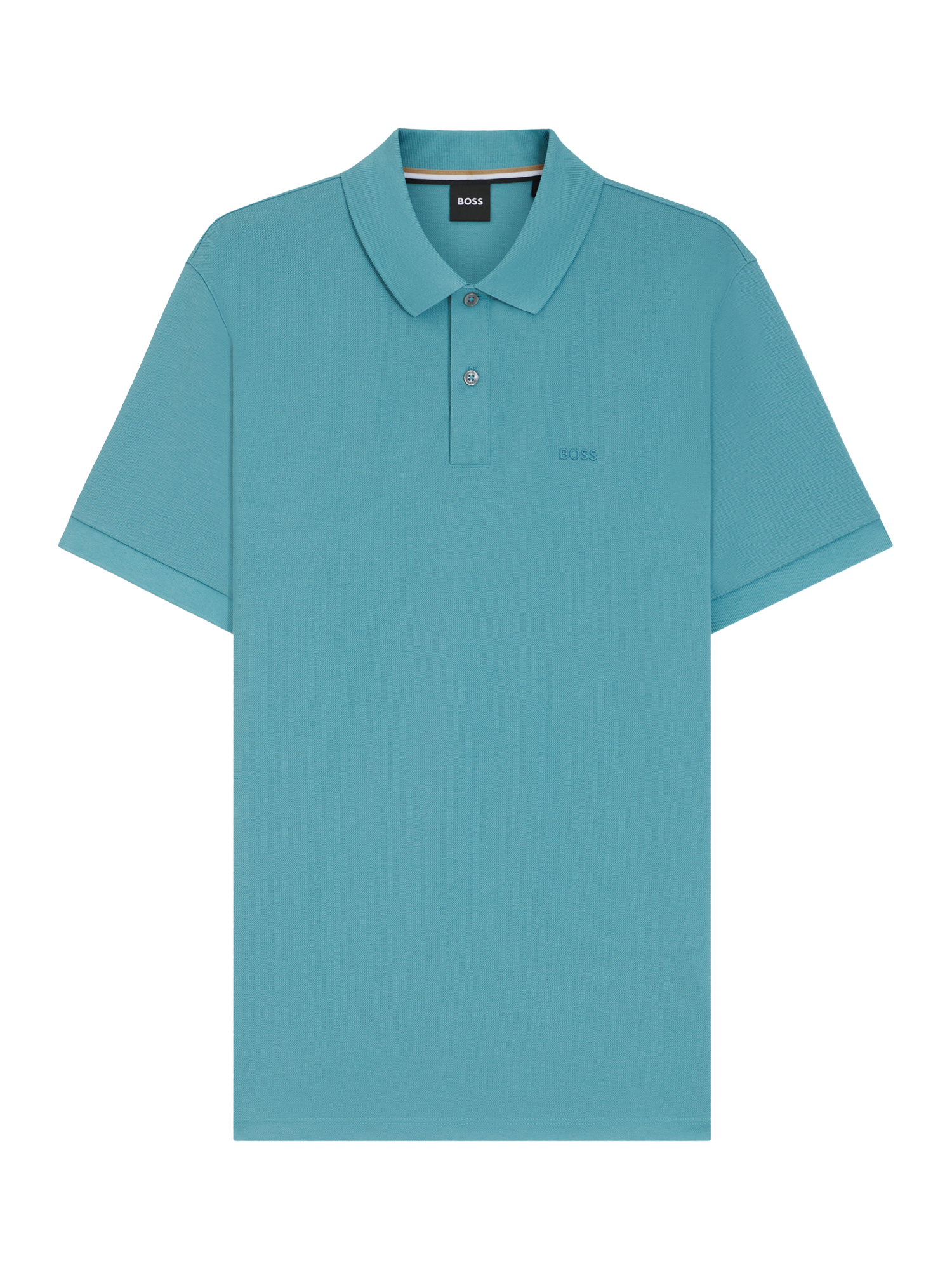 Product image 4 of 5, which shows HUGO BOSS BOSS Logo Cotton Polo Shirt, Blue/Multi, L