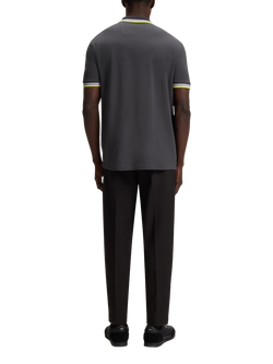 HUGO BOSS BOSS Logo Cotton Polo Shirt, Dark Grey - view 2, Dark Grey
