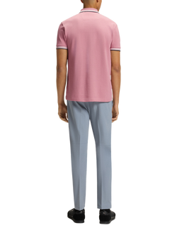 HUGO BOSS BOSS Logo Cotton Polo Shirt - view 2, Pink/Multi