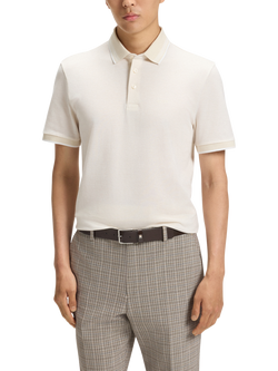 HUGO BOSS BOSS Cotton Polo Shirt, White, White
