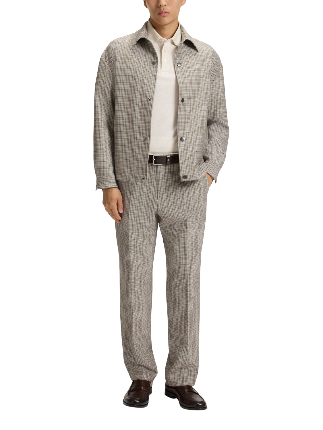 Product image 3 of 5, which shows HUGO BOSS BOSS Cotton Polo Shirt, White, L