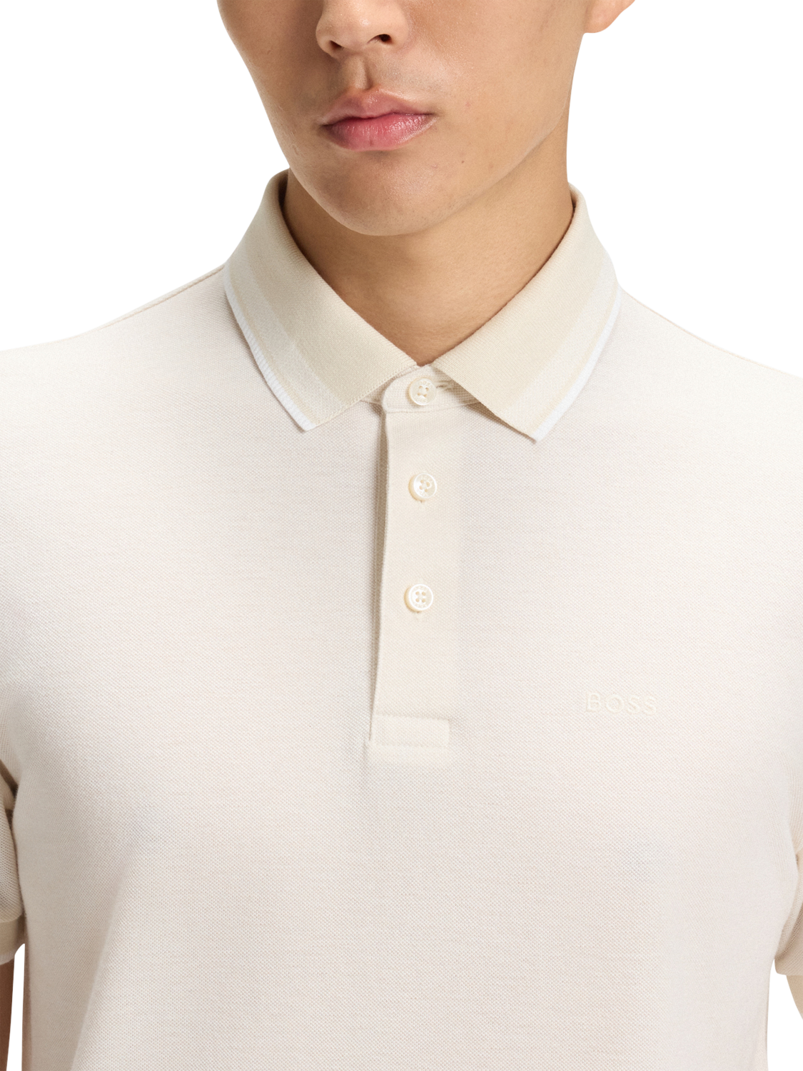 Product image 5 of 5, which shows HUGO BOSS BOSS Cotton Polo Shirt, White, L