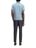 BOSS Cotton Regular Fit Short Sleeve Polo Shirt, Light Blue