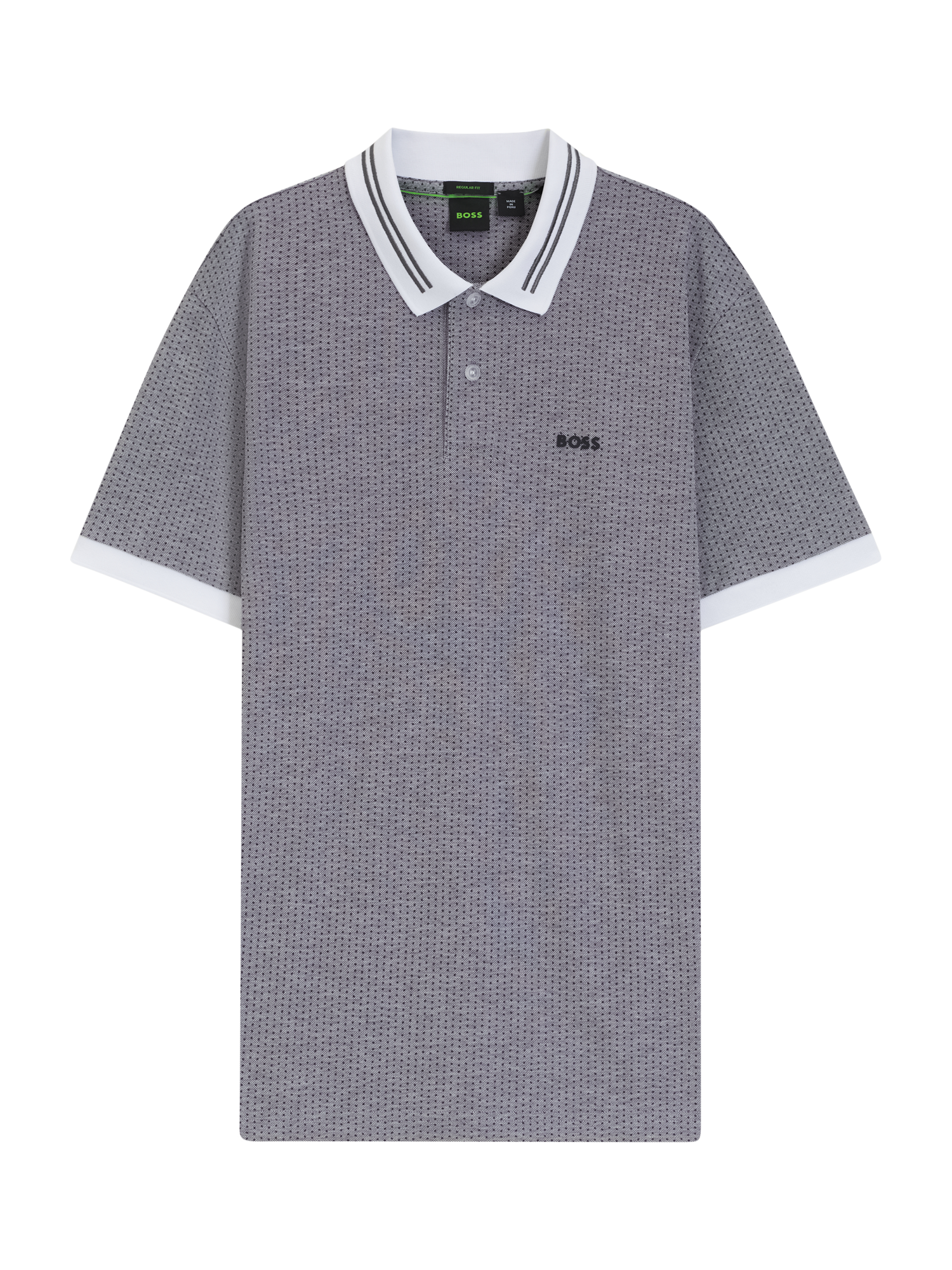 Product image 4 of 5, which shows HUGO BOSS BOSS Logo Cotton Polo Shirt, White/Multi, M