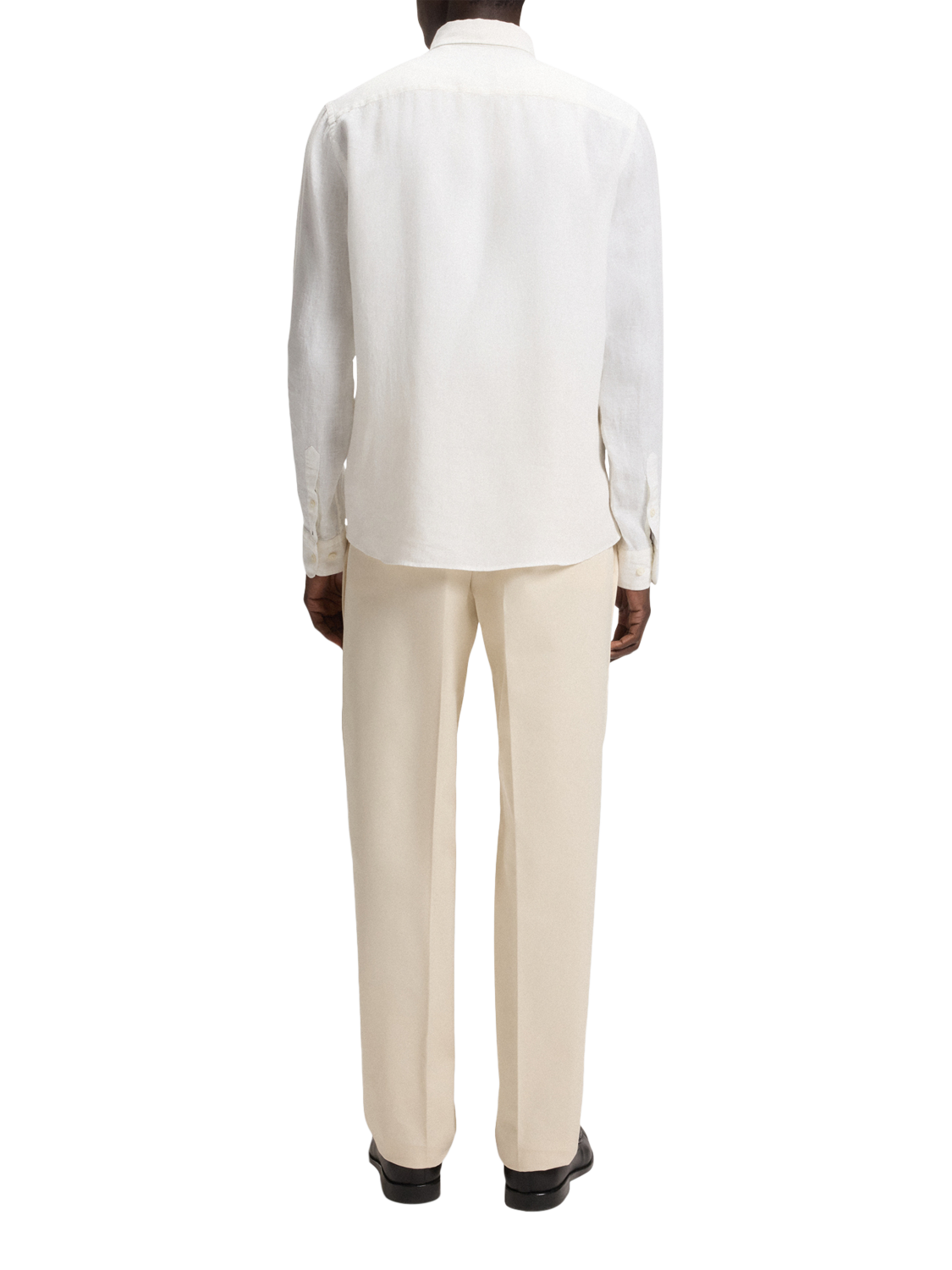 Product image 2 of 6, which shows BOSS Slim Fit Linen Shirt, White, L