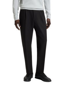 BOSS TechLite Recycled Technical 4-Way Stretch Suit Trousers, Black, Black