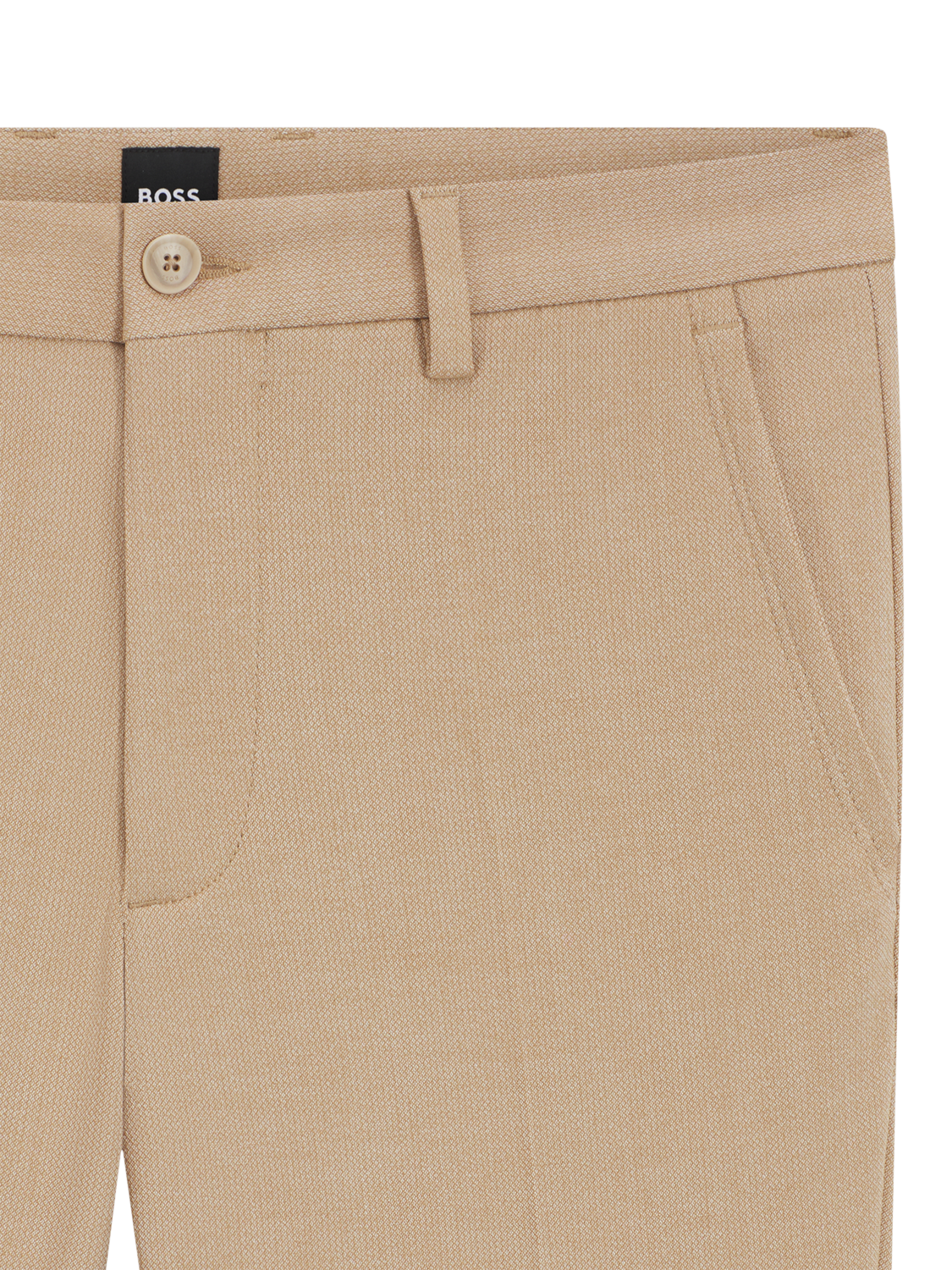 Product image 5 of 6, which shows BOSS Slim Fit Trousers, Natural Beige, 30R