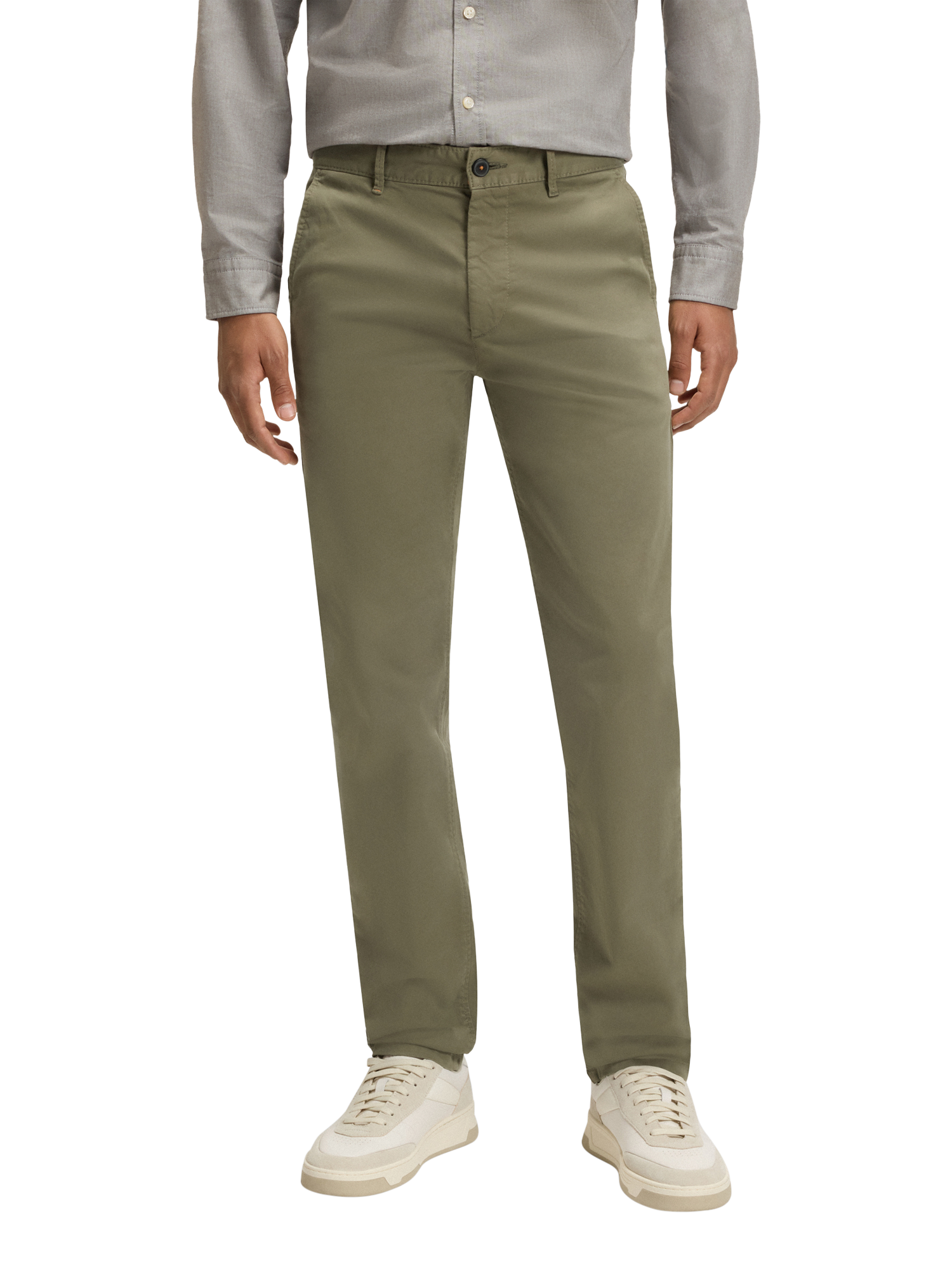 Product image 1 of 6, which shows HUGO BOSS BOSS Slim Fit Chinos, Open Green, 30R