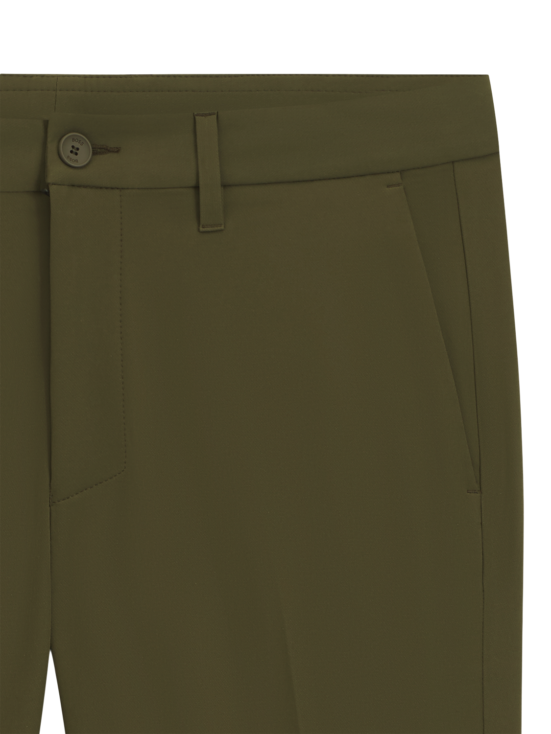 Product image 5 of 6, which shows BOSS Commuter Slim Fit Trousers, Dark Green, 34R
