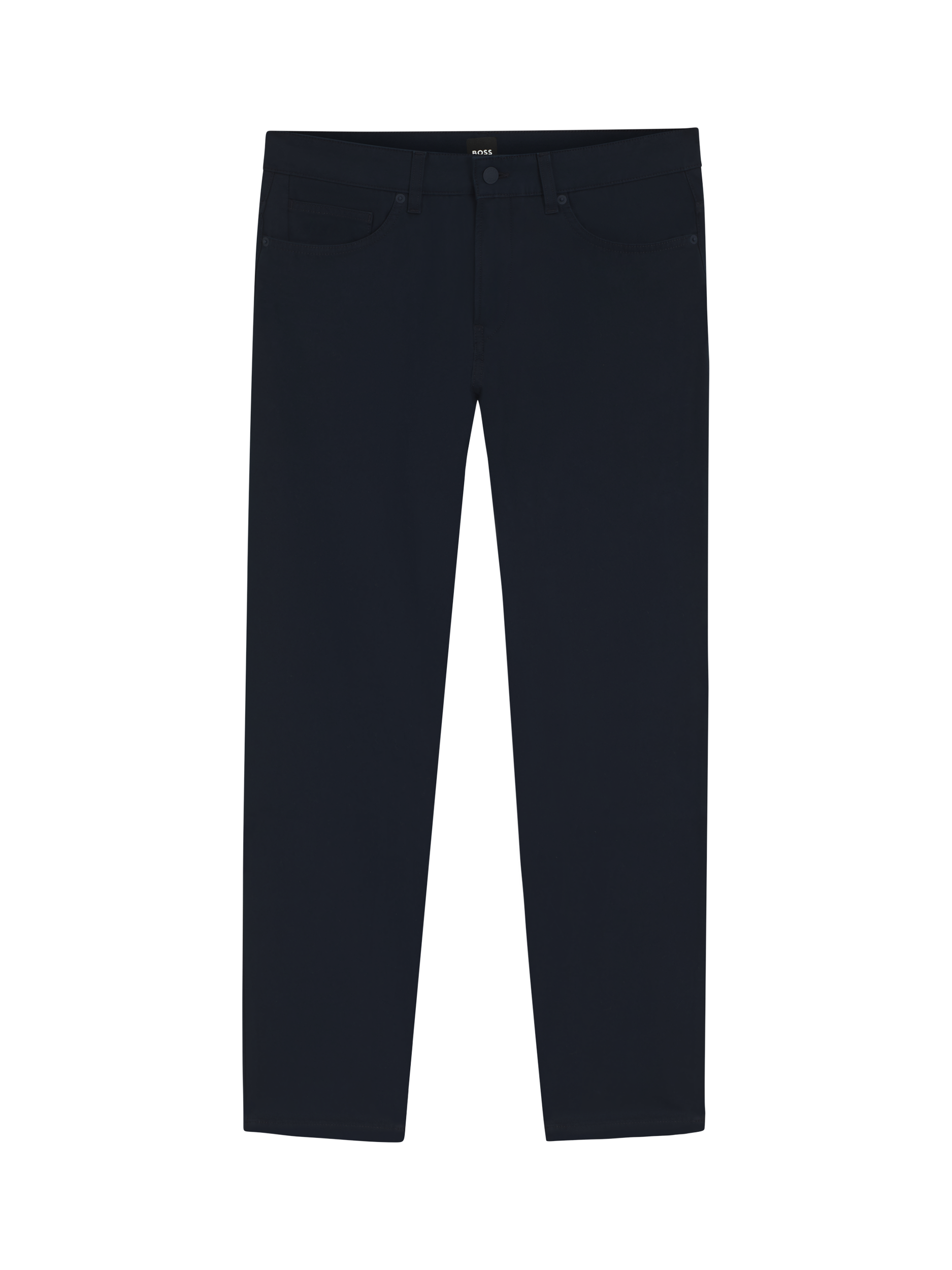 Product image 4 of 5, which shows HUGO BOSS BOSS Cotton Blend Trousers, Dark Blue, 30R
