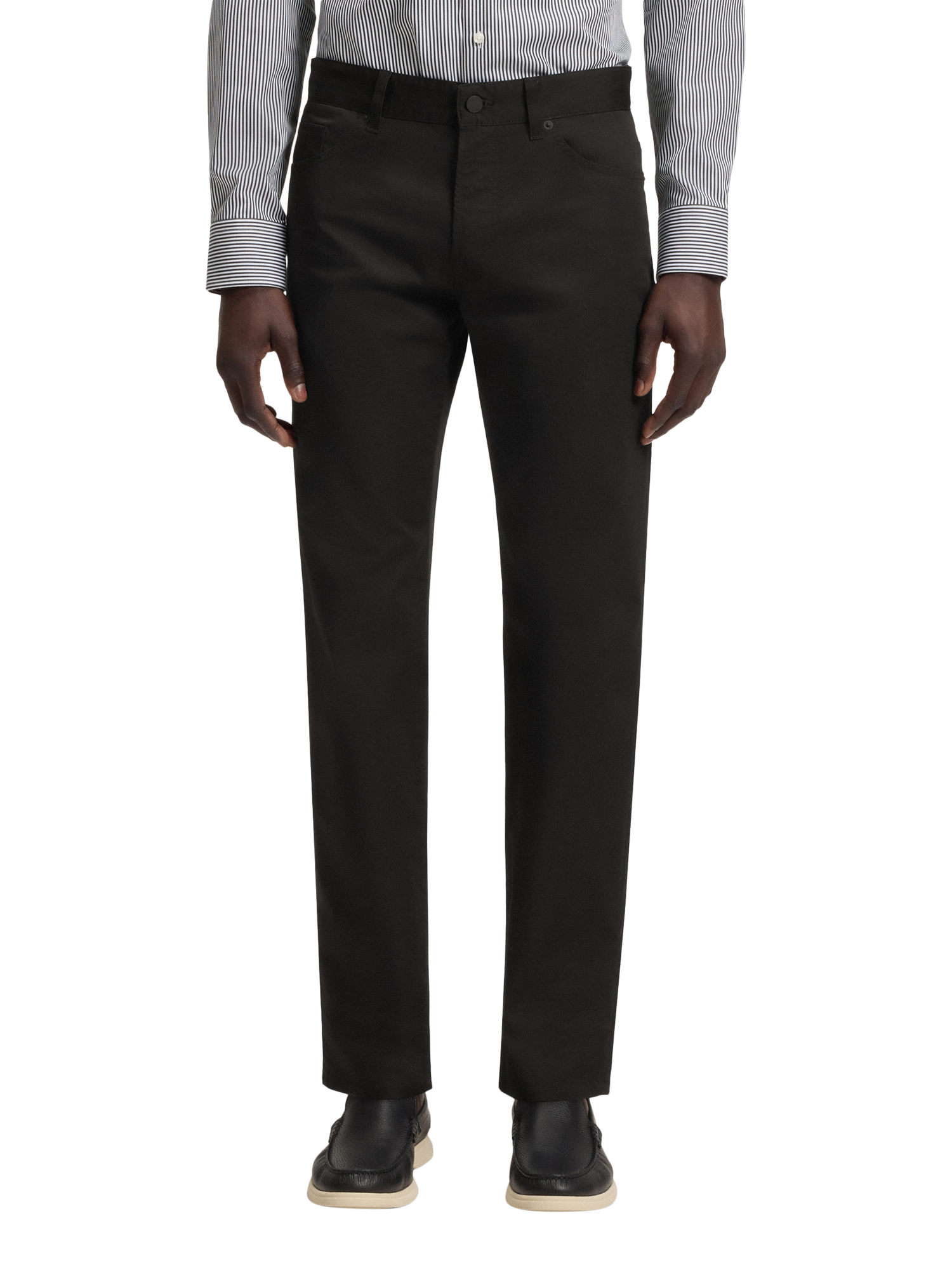 BOSS Cotton Blend Performance Suit Trousers, Black
