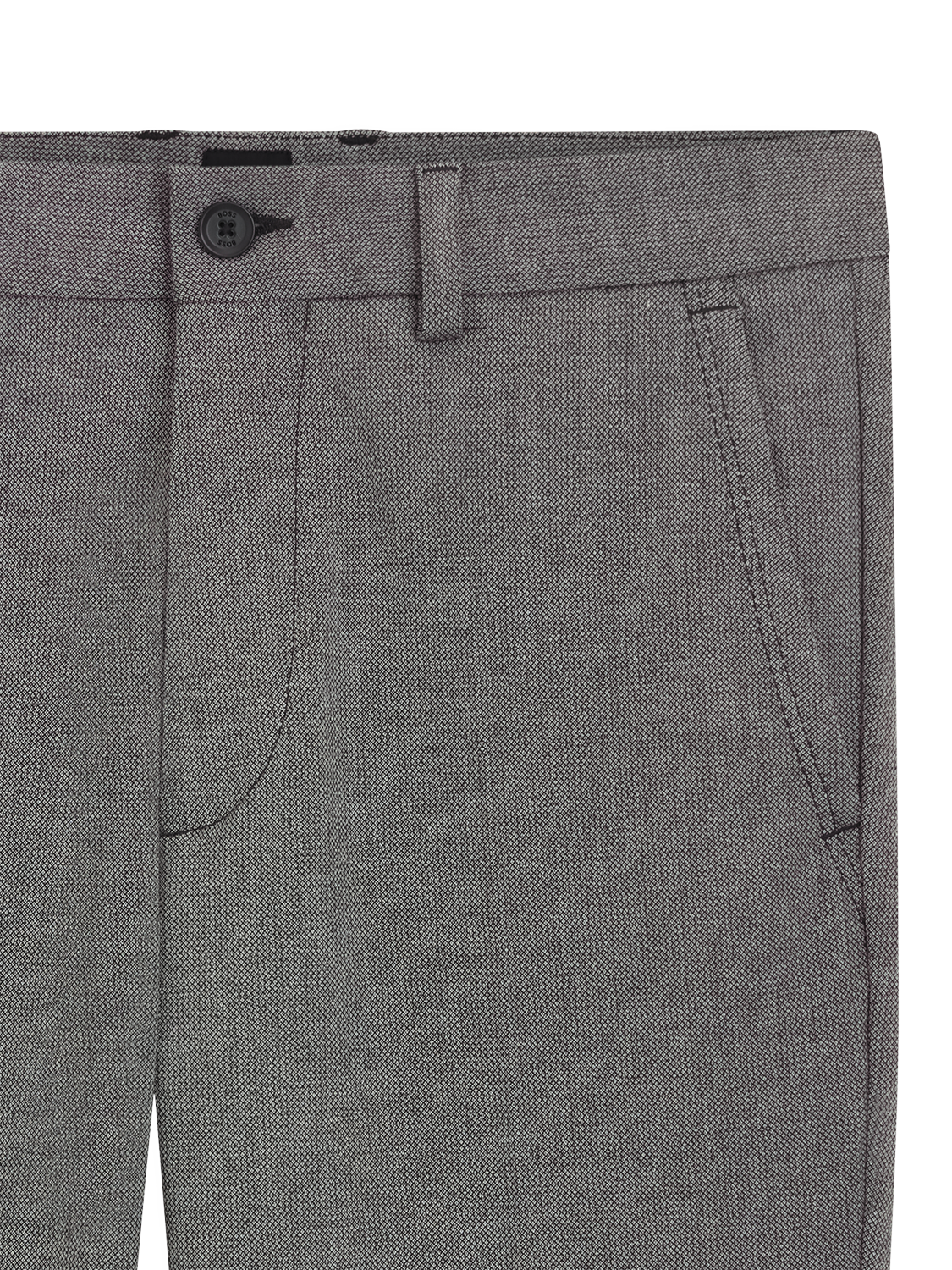 Product image 5 of 6, which shows HUGO BOSS BOSS Slim Fit Tailored Trousers,, Grey, 30R