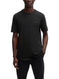 BOSS Cotton Regular Fit Short Sleeve Logo T-Shirt, Black