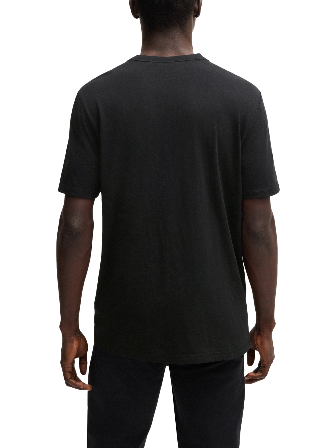 Product image 2 of 5, which shows BOSS Cotton Regular Fit Short Sleeve Logo T-Shirt, Black, M