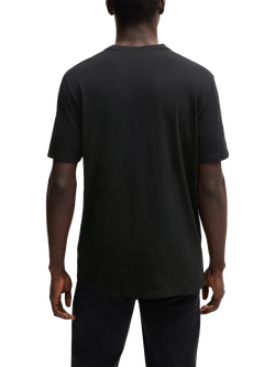 BOSS Cotton Regular Fit Short Sleeve Logo T-Shirt, Black - view 2, Black