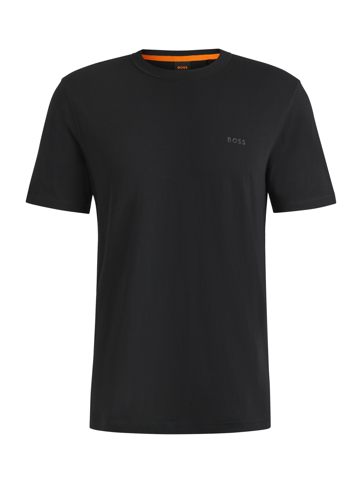 Product image 4 of 5, which shows BOSS Cotton Regular Fit Short Sleeve Logo T-Shirt, Black, M