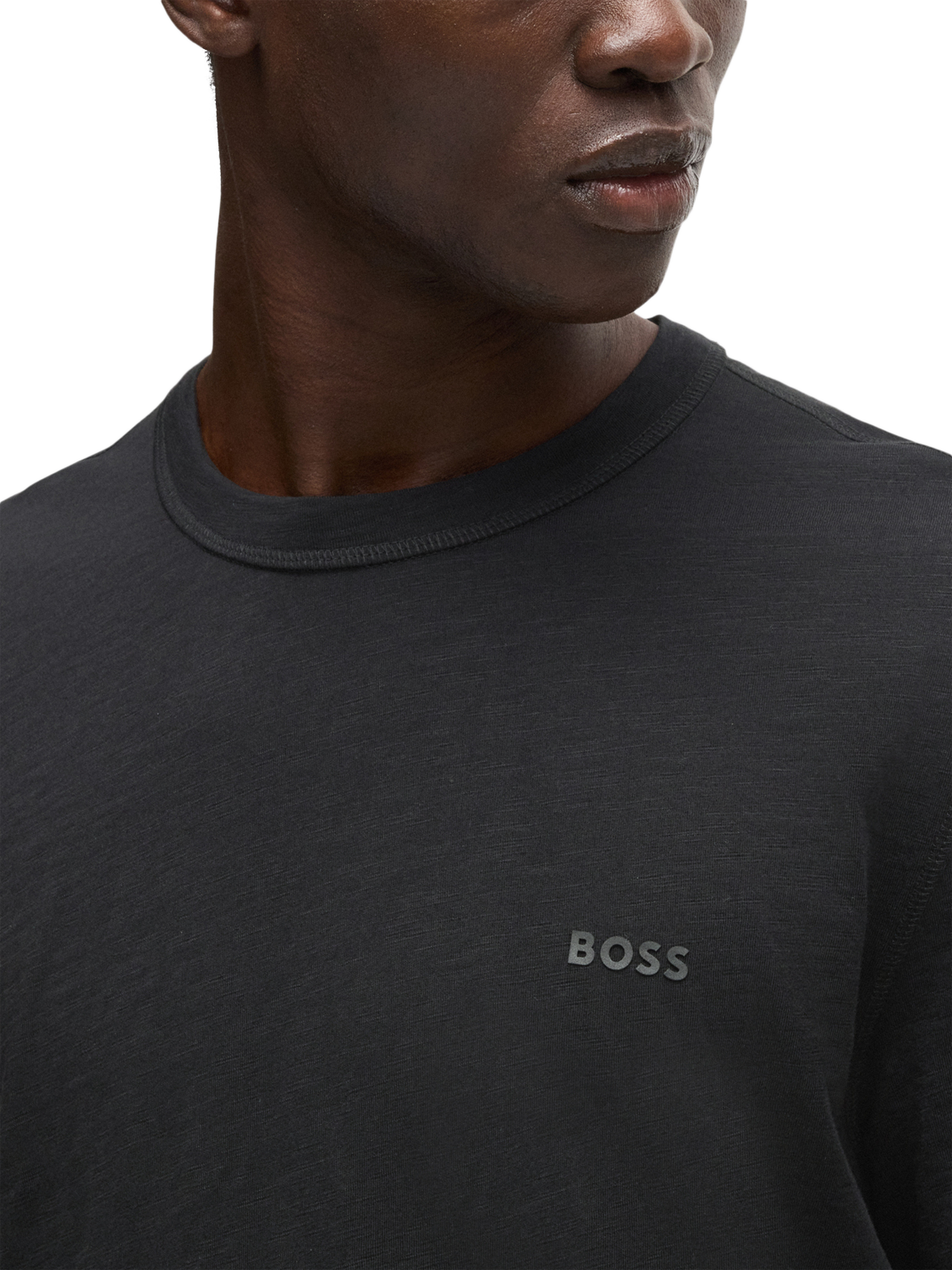 Product image 5 of 5, which shows BOSS Cotton Regular Fit Short Sleeve Logo T-Shirt, Black, M