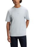 BOSS Cotton Blend Loose Fit Logo T-Shirt, Light/Pastel Grey