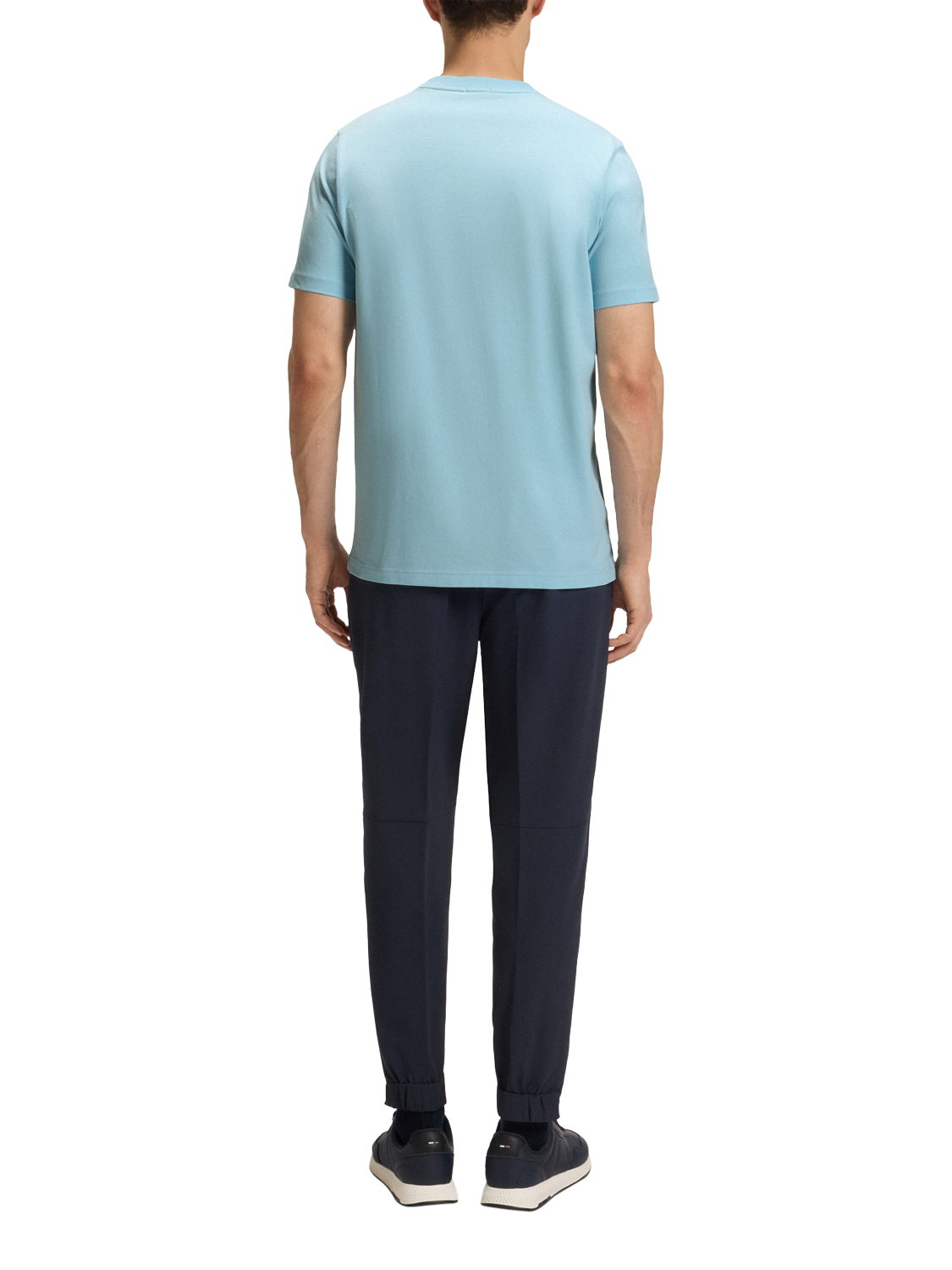 Product image 2 of 5, which shows HUGO BOSS BOSS Logo Cotton Blend T-Shirt, Light Blue, L