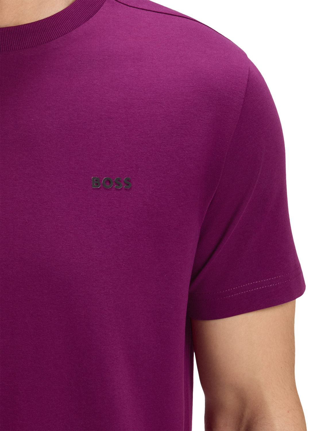 Product image 5 of 5, which shows HUGO BOSS BOSS Logo Cotton Blend T-Shirt, Bright Pink, L