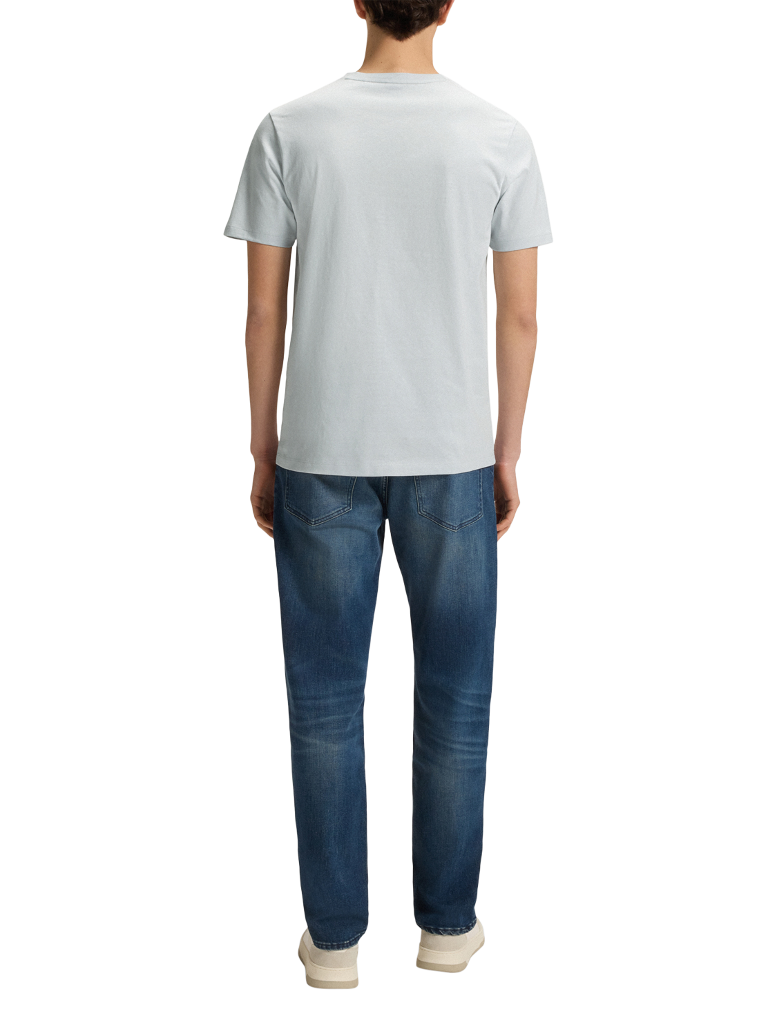 Product image 2 of 5, which shows BOSS Cotton Regular Fit Logo Patch T-Shirt, Light Grey, M