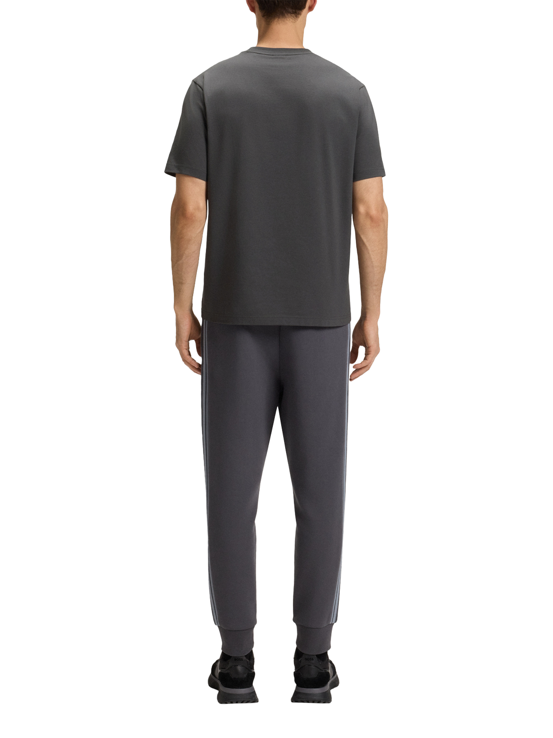 Product image 2 of 5, which shows BOSS Cotton Blend Regular Fit Short Sleeve Geometric Graphic T-Shirt, Grey/Multi, M