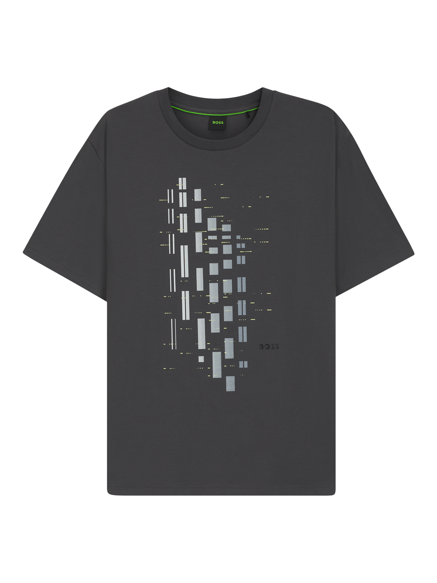 Product image 4 of 5, which shows BOSS Cotton Blend Regular Fit Short Sleeve Geometric Graphic T-Shirt, Grey/Multi, M