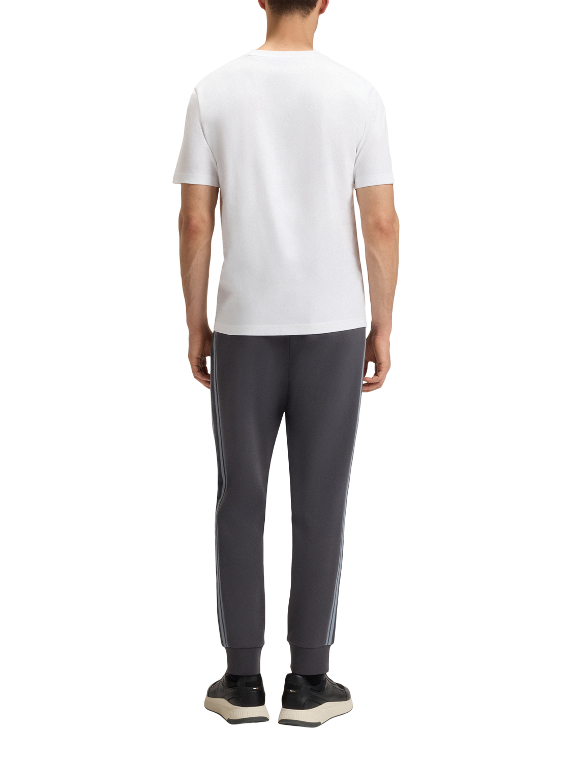 Product image 2 of 6, which shows BOSS Cotton Blend Regular Fit Short Sleeve Geometric Graphic T-Shirt, White/Multi, S