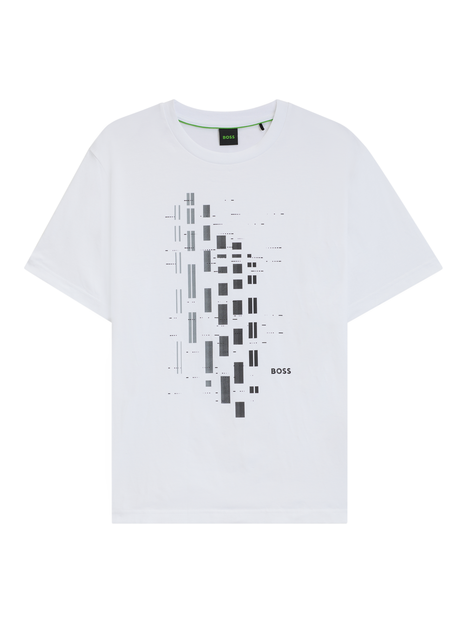 Product image 4 of 6, which shows BOSS Cotton Blend Regular Fit Short Sleeve Geometric Graphic T-Shirt, White/Multi, S