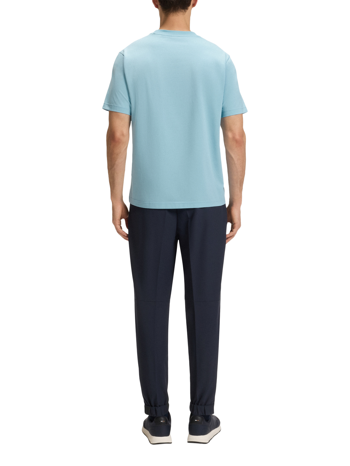 Product image 2 of 5, which shows HUGO BOSS BOSS Geometric Print Cotton Blend T-Shirt, Light Blue, M
