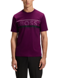 HUGO BOSS BOSS Printed Stripe Cotton T-Shirt