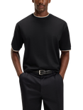BOSS Cotton Regular Fit Short Sleeve T-Shirt, Black