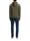 BOSS Cotton Embossed Logo Hoodie, Open Green