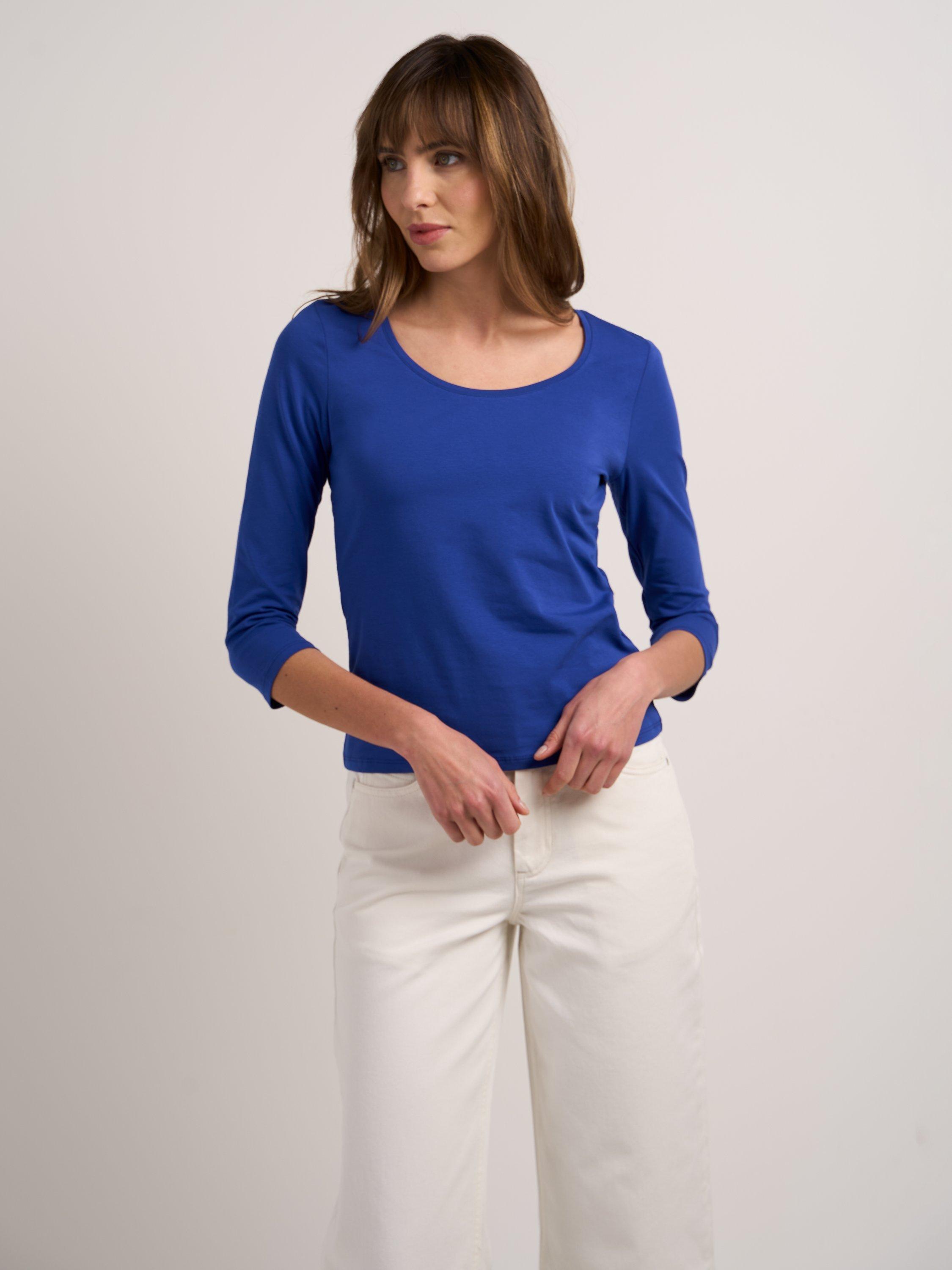 Product image 1 of 3, which shows Celtic & Co. Everyday Scoop Neck T-Shirt, Royal Blue, 14