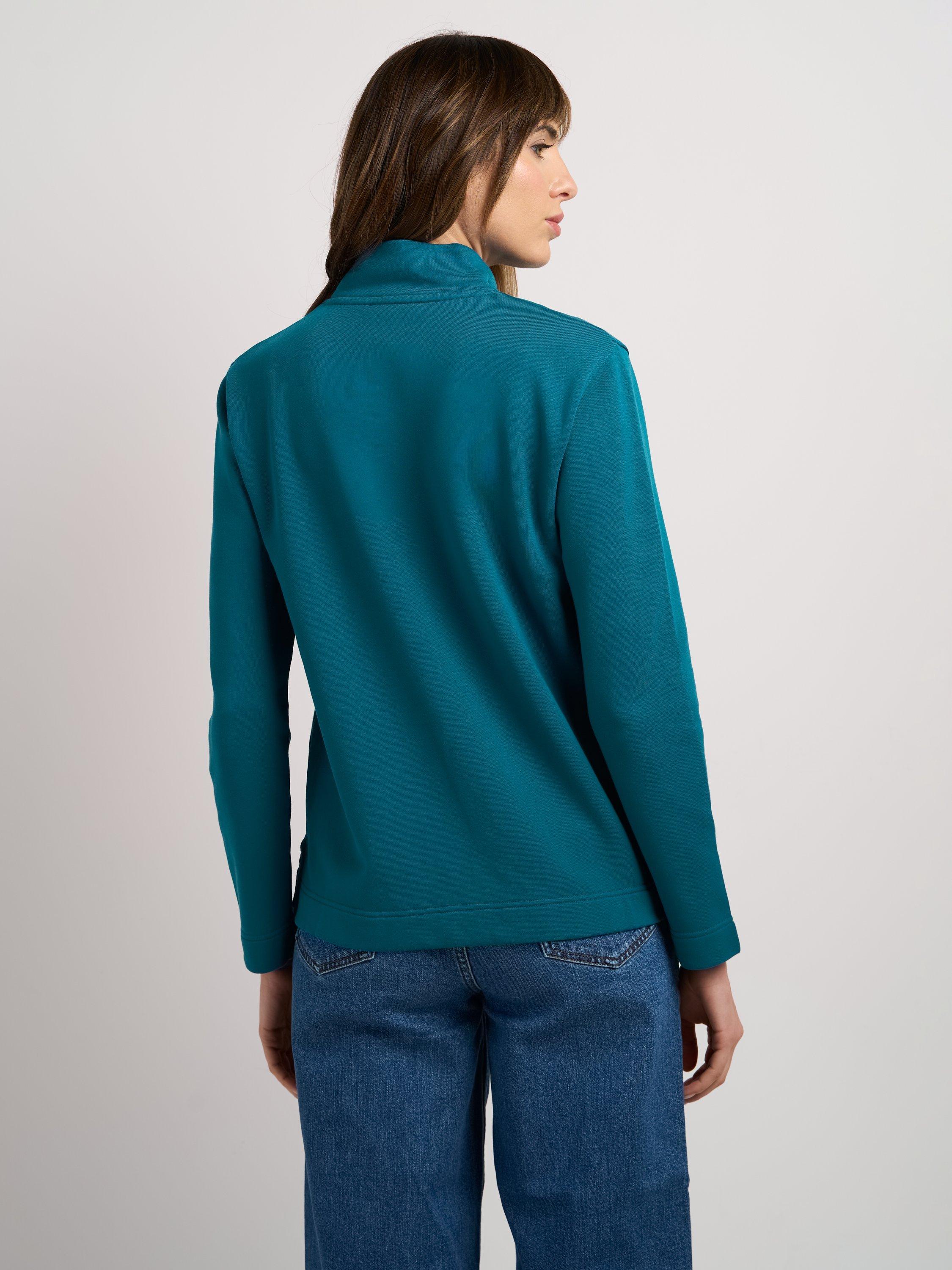Product image 4 of 4, which shows Celtic & Co. Robyn 1/4 Zip Sweatshirt, Neptune Blue, 8