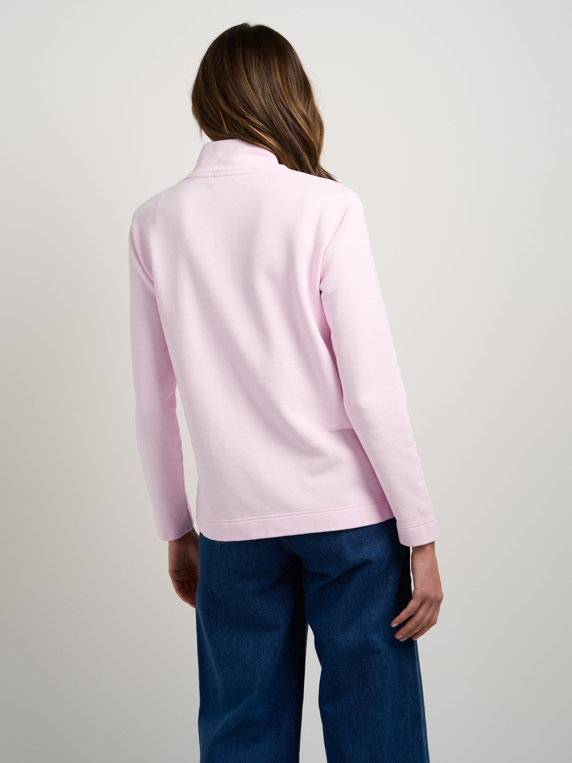 Product image 2 of 4, which shows Celtic & Co. Robyn Quarter Zip Jumper, Pink Ice, 14
