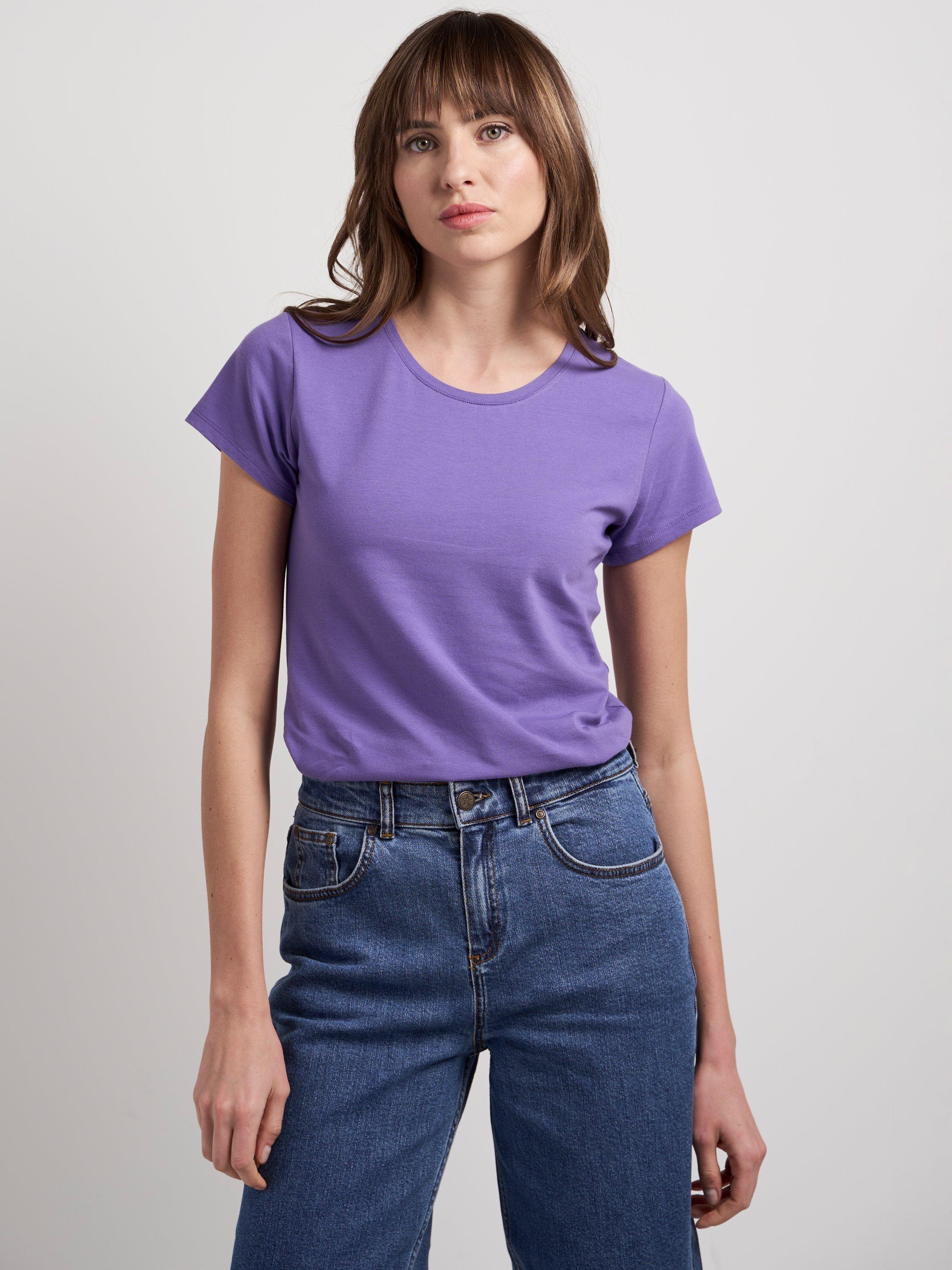 Product image 1 of 3, which shows Celtic & Co. Cotton Blend Round Neck T-Shirt, Bluebell, 8